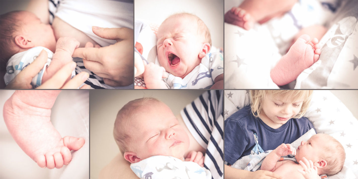 Neugeboren, Baby und Familie